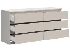 Komoda Tetrix 150 cm z 6 szufladami kaszmir