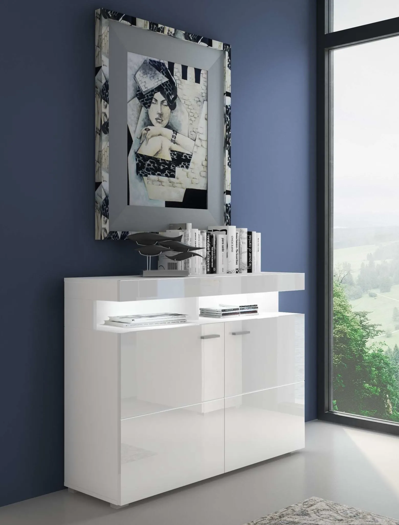 Komoda VANCOUVER W9.862 w wysokim połysku LED