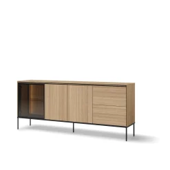 Komoda VISSO VI-06 z oświetleniem LED dąb linearny