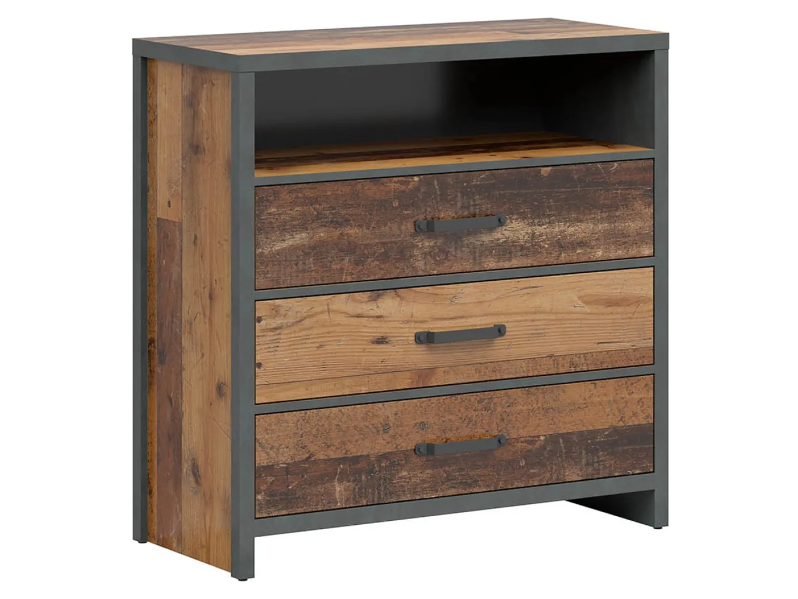 Komoda Weston 90 cm z 3 szufladami i półką sosna old style