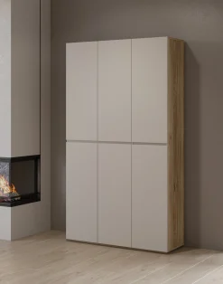 Komoda wysoka 105 cm do salonu z półkami CRISS