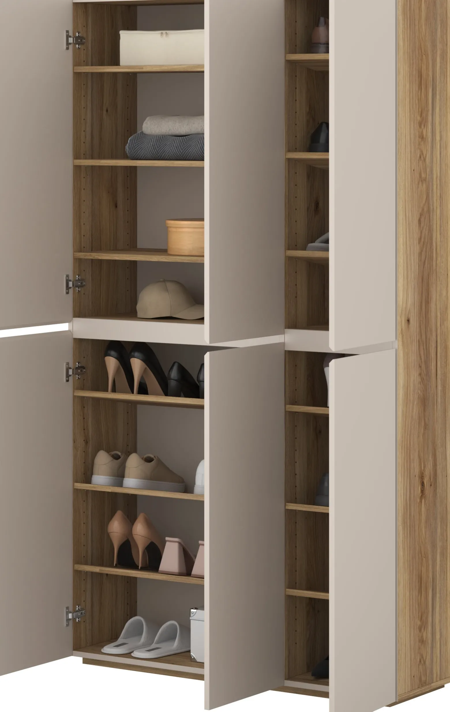 Komoda wysoka 105 cm do salonu z półkami CRISS