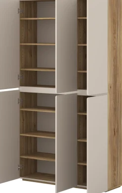 Komoda wysoka 105 cm do salonu z półkami CRISS