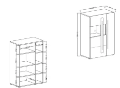 Komoda wysoka TULSA 2D 90 dąb