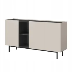 Komoda z drzwiami uchylnymi Noel 3D 165 Kaszmir / Czarna