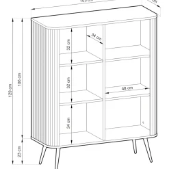 Komoda ZIVIO 03 biały / czarny
