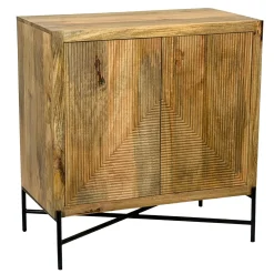 Komoda z litego drewna 91x96cm Szafka stojąca do przedpokoju z drzwiami