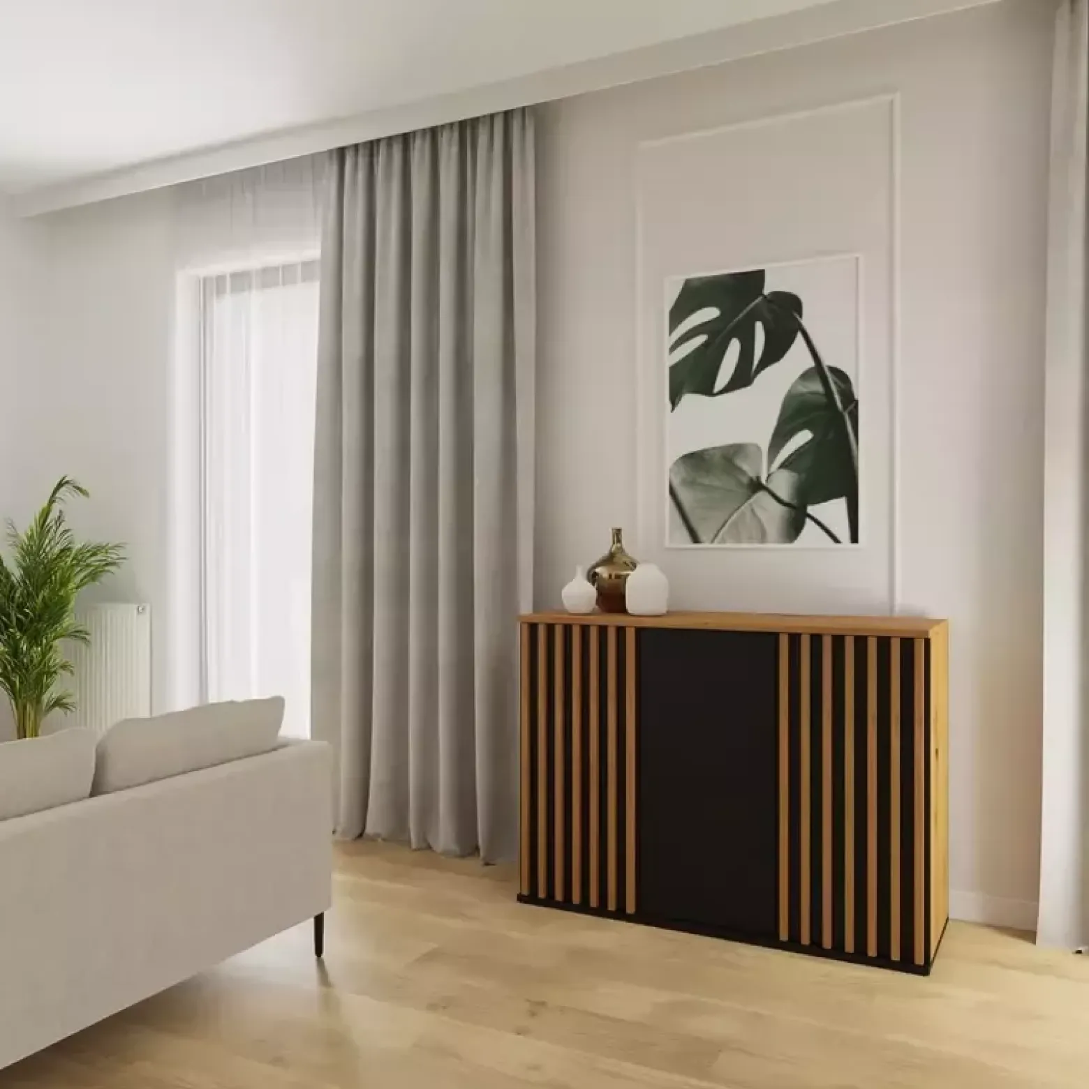 Komoda z półkami 120 cm NELGARI