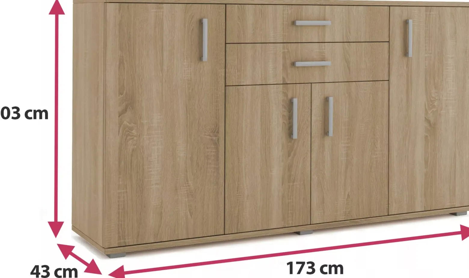 Komoda z szufladami 173 cm MERIDA
