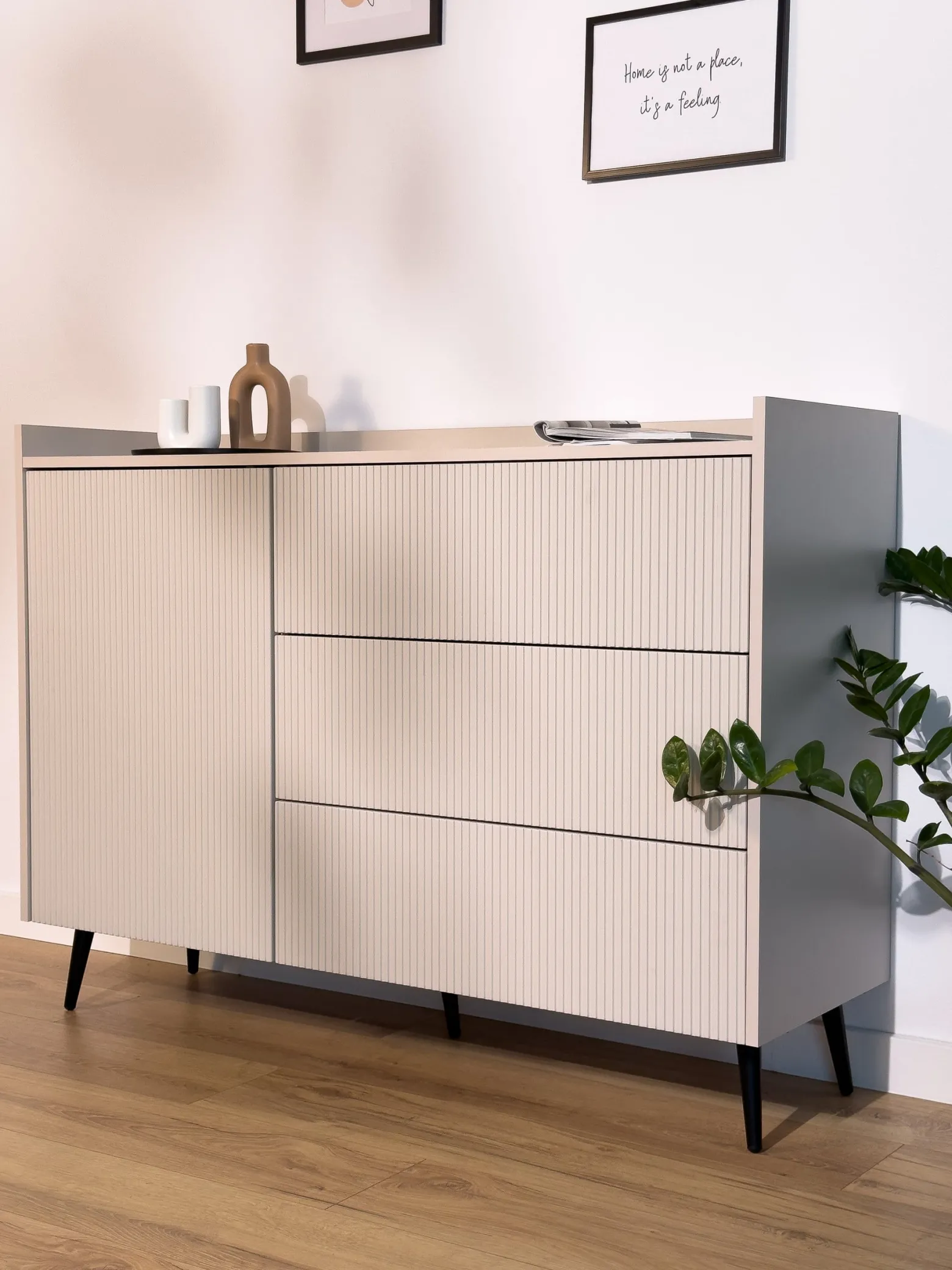 Komoda z szufladami do salonu 126 cm ASPERO
