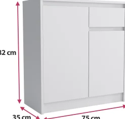 Komoda z szufladą 75 cm ARTEGO biały
