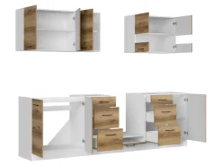 Komplet kuchenny Junona Line 260 cm dąb delano jasny