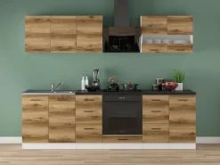 Komplet kuchenny Junona Line 260 cm dąb delano jasny
