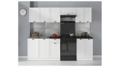 Komplet kuchenny Junona Line 240 cm biały bez blatu