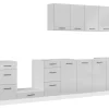 Komplet kuchenny Junona Line 300 cm jasny szary połysk