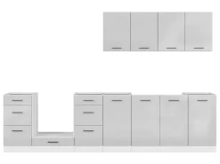 Komplet kuchenny Junona Line 300 cm jasny szary połysk