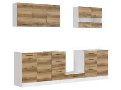 Komplet kuchenny Junona Line 260 cm dąb delano jasny