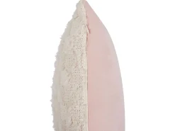Komplet 2 poduszek pleciona 45 x 45 cm beżowe