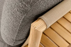 KONSIMO ATREDA Sofa do ogrodu/na taras z półką, szara, boho szer.245 cm