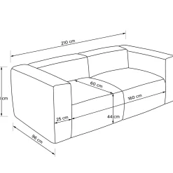 KONSIMO BUFFO Sofa 2-osobowa modułowa
