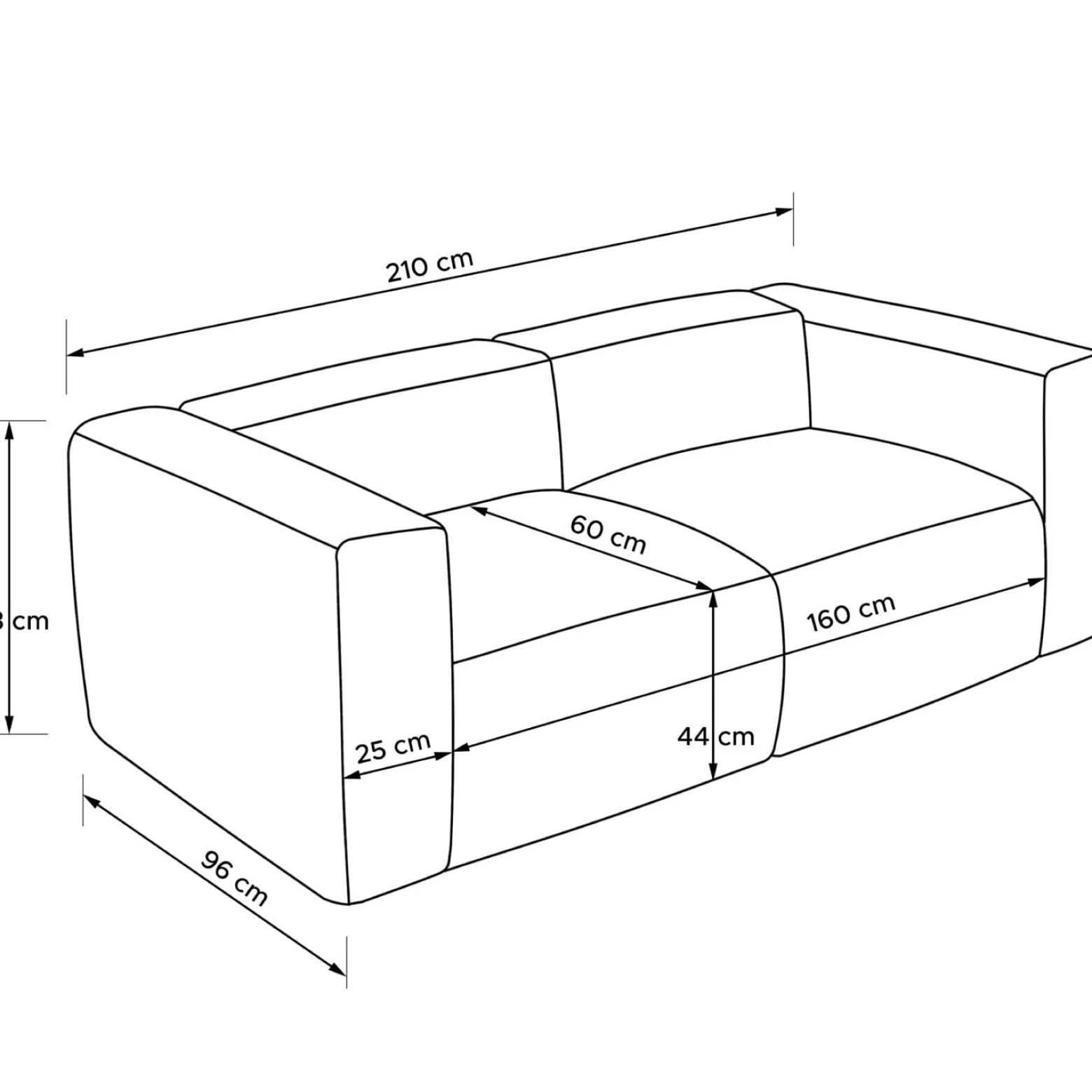 KONSIMO BUFFO Sofa 2-osobowa modułowa