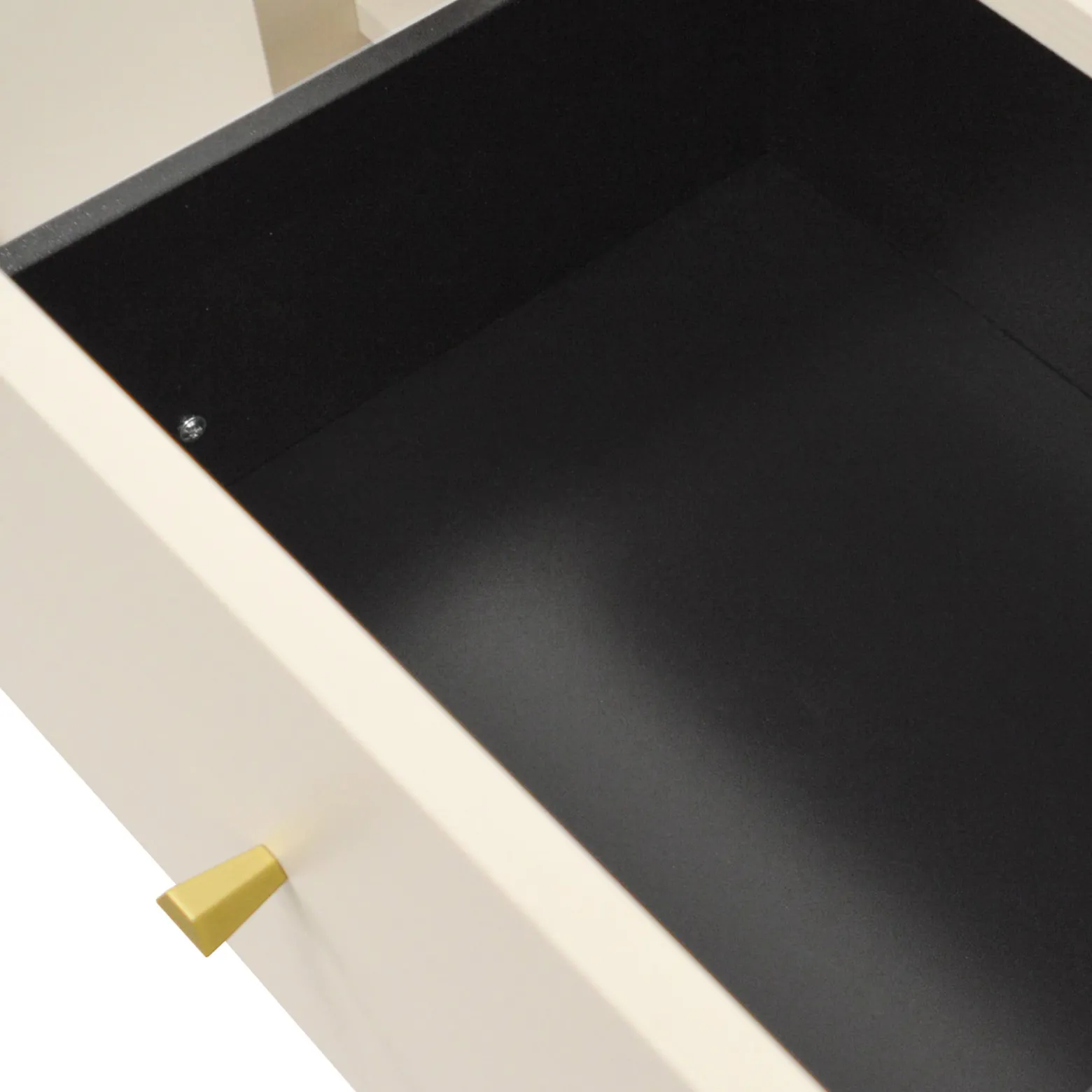 KONSIMO FLOREN Mała komoda 100 cm z szufladami na złotych nogach