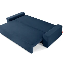 KONSIMO MOLLIS rozkładana sofa trzyosobowa, pojemnik na pościel, sztruks