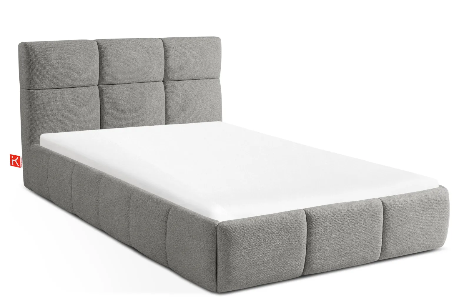 KONSIMO ALTOS Łóżko jednoosobowe 120x200, z zagłówkiem, skrzynia na pościel