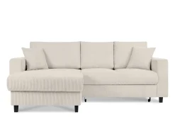 KONSIMO EGRET Rozkładany sztruksowy narożnik lewy w stylu hygge