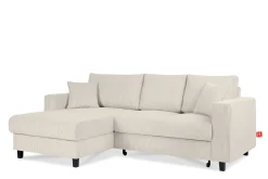 KONSIMO EGRET Rozkładany sztruksowy narożnik lewy w stylu hygge