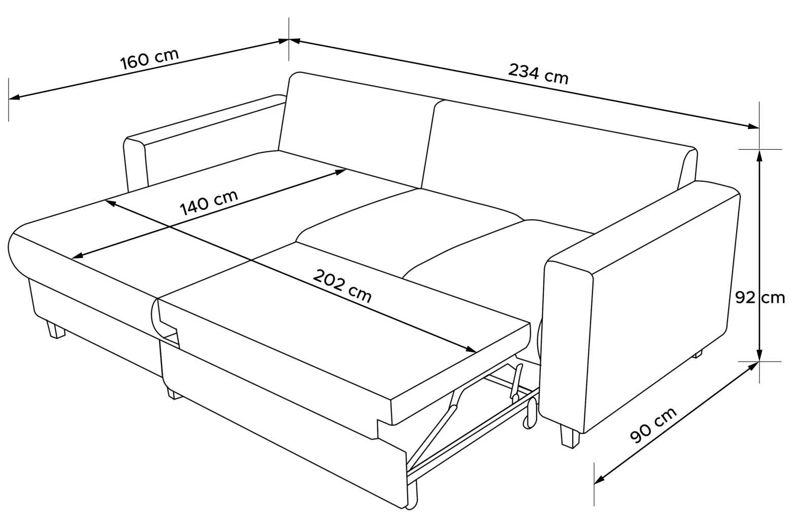 KONSIMO EGRET Rozkładany sztruksowy narożnik lewy w stylu hygge