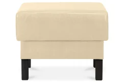 KONSIMO ESPECTO Puf z ekoskóry do salonu, kremowy szer. 58 cm