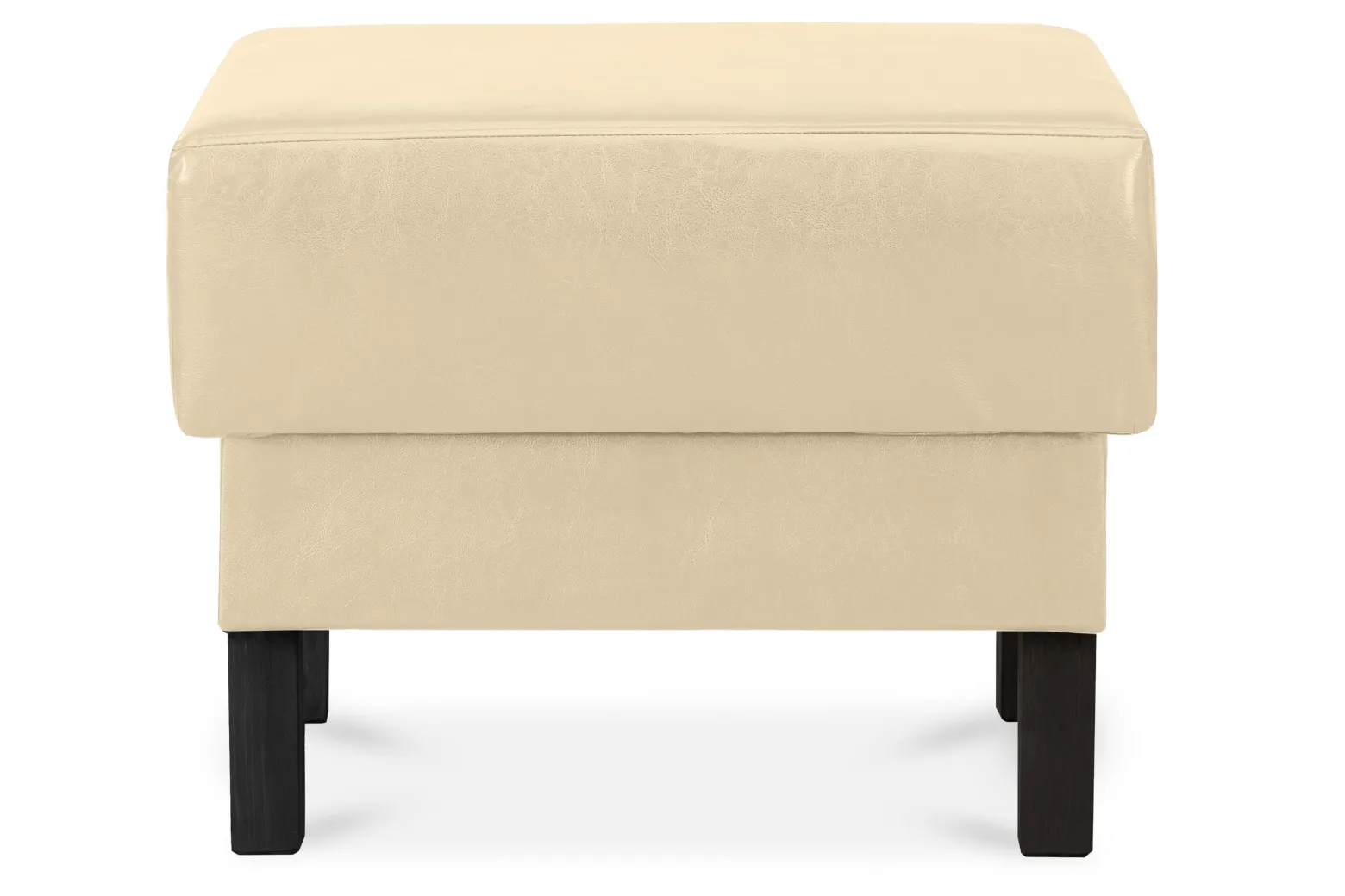 KONSIMO ESPECTO Puf z ekoskóry do salonu, kremowy szer. 58 cm