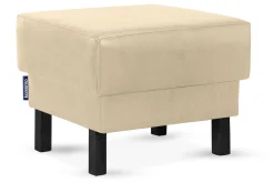 KONSIMO ESPECTO Puf z ekoskóry do salonu, kremowy szer. 58 cm