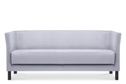 KONSIMO ESPECTO Sofa trzyosobowa z ekoskóry do salonu, szara