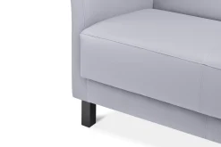 KONSIMO ESPECTO Sofa trzyosobowa z ekoskóry do salonu, szara