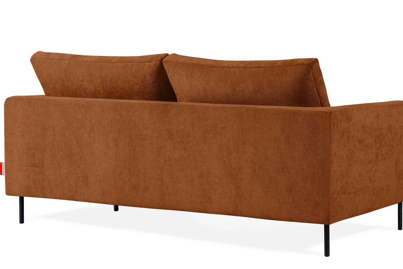 KONSIMO LUMO Trzyosobowa sofa na metalowych nóżkach, w stylu loft rudy