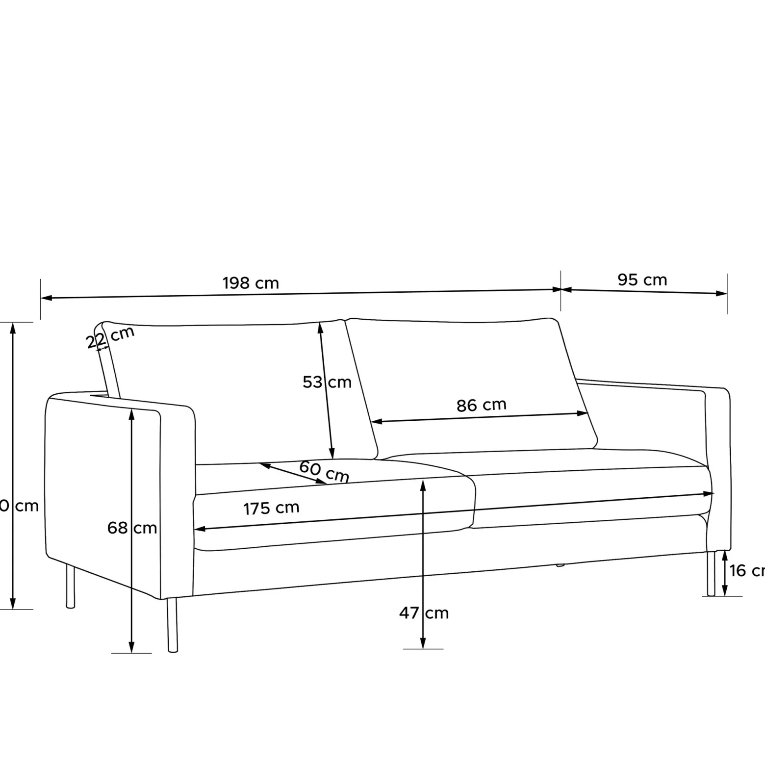 KONSIMO LUMO Trzyosobowa sofa na metalowych nóżkach, w stylu loft rudy