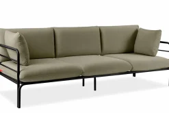 KONSIMO RAMBE Zestaw mebli ogrodowych 2x fotel + sofa trzyosobowa + stolik