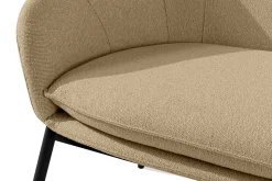 KONSIMO SOLIS Sofa ogrodowa tapicerowana beżowo-czarna, japandi, boho