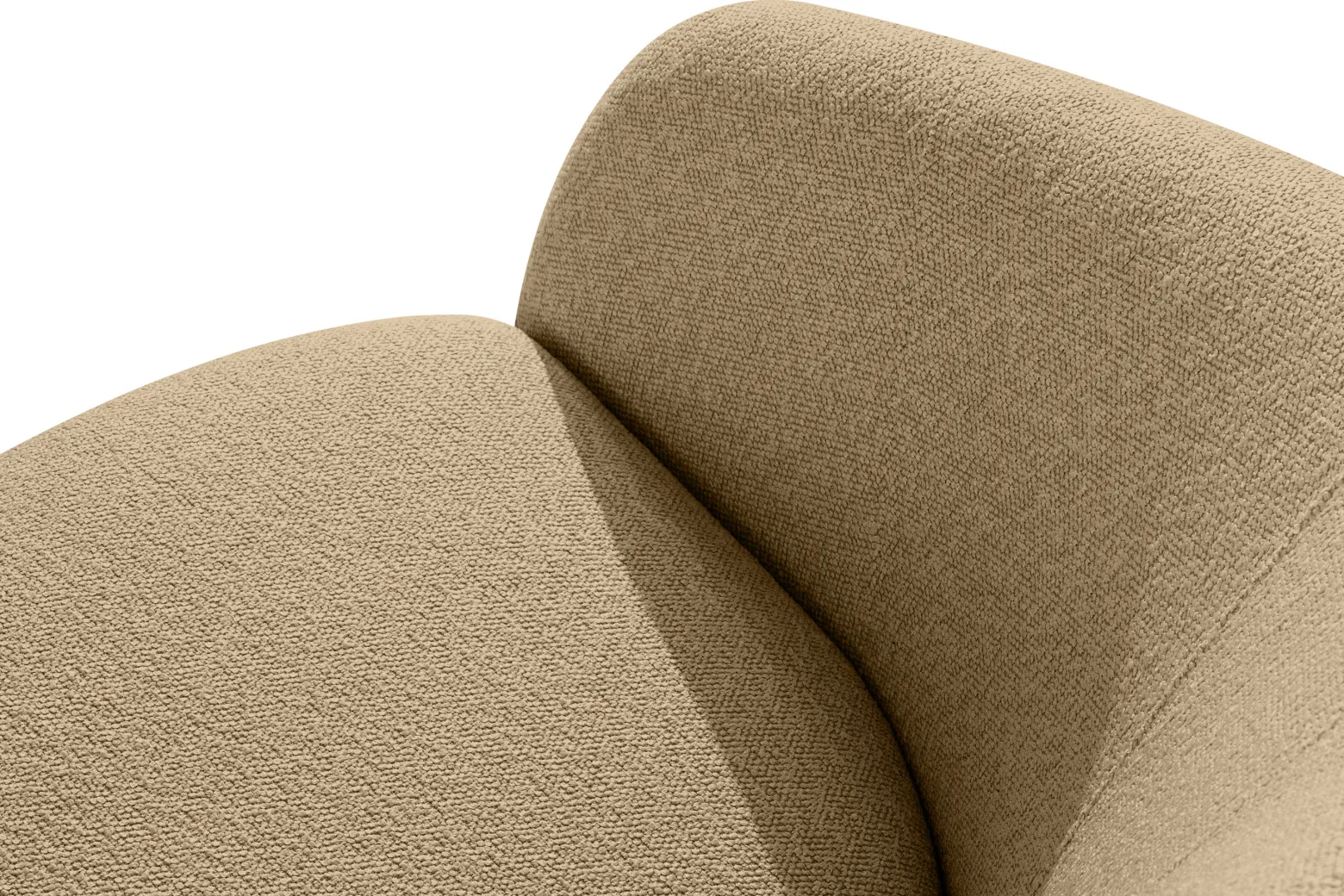 KONSIMO SOLIS Sofa ogrodowa tapicerowana beżowo-czarna, japandi, boho