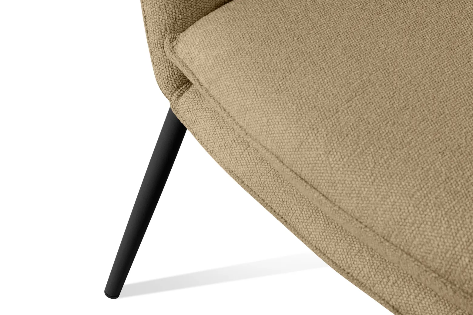 KONSIMO SOLIS Sofa ogrodowa tapicerowana beżowo-czarna, japandi, boho