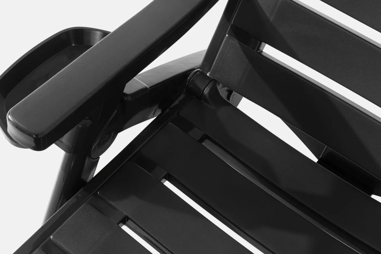 KONSIMO TIDIA Leżak ogrodowy z regulacją oparcia i podłokietnikami antracyt