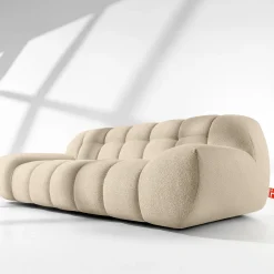 KONSIMO VENA Sofa dwuosobowa styl japandi, efekt