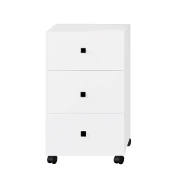Kontenerek Klara 3S Biały/C+4 Kółka 32X45X64 Cm
