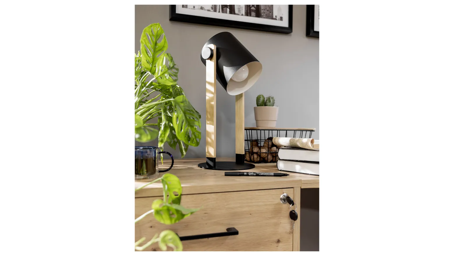 Kontenerek Space Office 50 cm z 4 szufladami dąb artisan