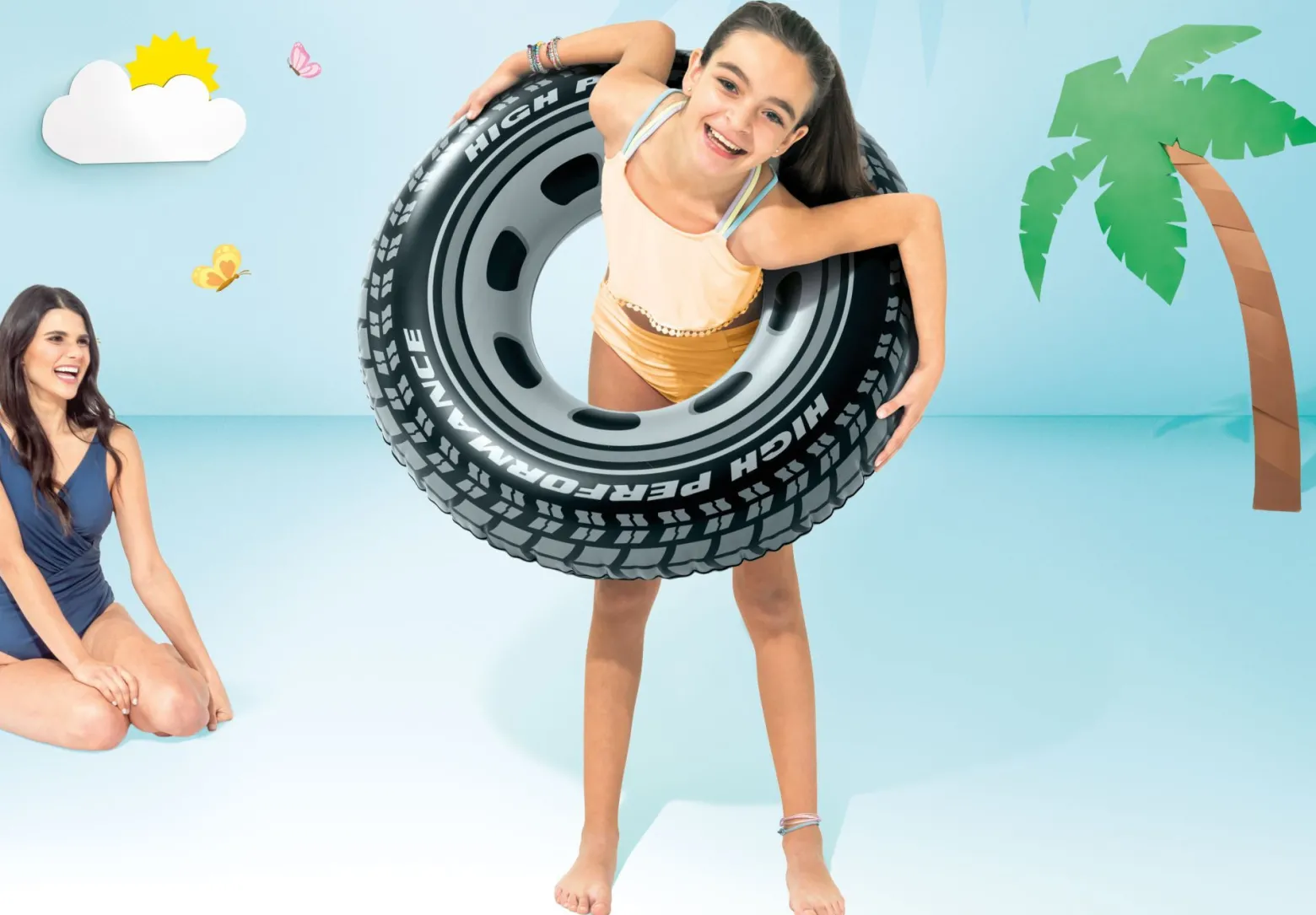 Koło dmuchane do pływania opona o średnicy 91 cm INTEX 59252