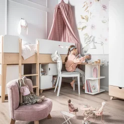 Łóżko podniesione Minimondo Białe 90 x 200