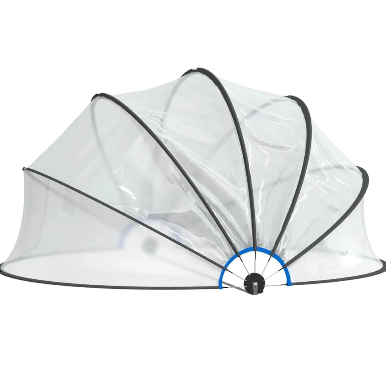 Kopuła basenowa Przezroczysta 406 x 203 cm PVC vidaXL