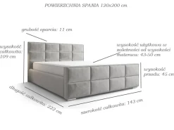 Łóżko Sypialniane + Pojemnik Stelaż Drewno Rodos Czarne 120